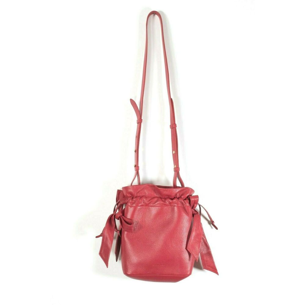 Simone Rocha Red Bucket Bag Drawstring Purse - Picture 4 of 7